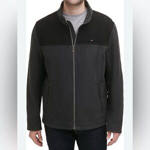 Tommy Hilfiger Men's Black and Charcoal Jacket